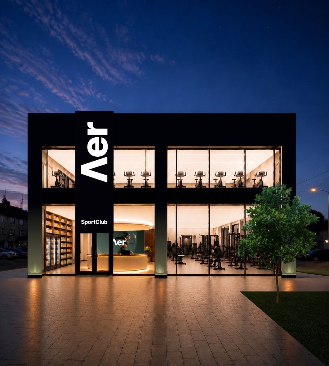 Aer SportClub — fațada clubului